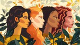 Women's History Month Concept Illustration Generative AI