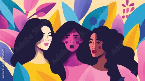 Women's Day Illustration in Flat Design Generative AI