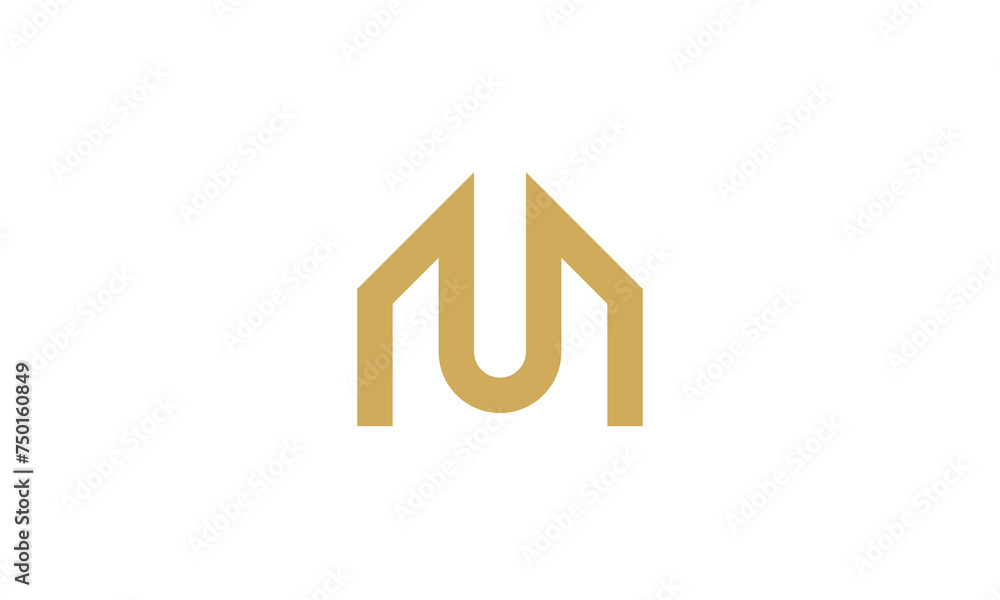 Fototapeta premium UM, MU, U, M, Abstract Letters Logo Monogram