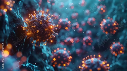 A hacker virus malware attack during a Coronavirus pandemic photo