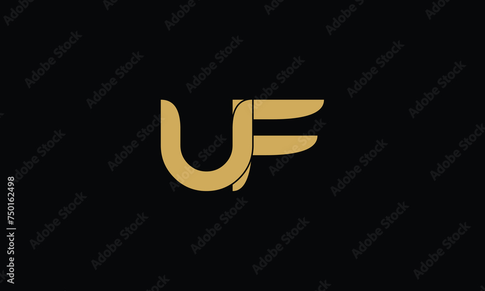 UF, FU, U, F, Abstract Letters Logo Monogram UF, FU, U, F, Abstract Letters Logo Monogram