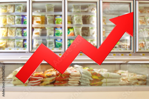 Rising food prices. Up arro...