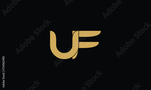 UF  FU  U  F  Abstract Letters Logo Monogram