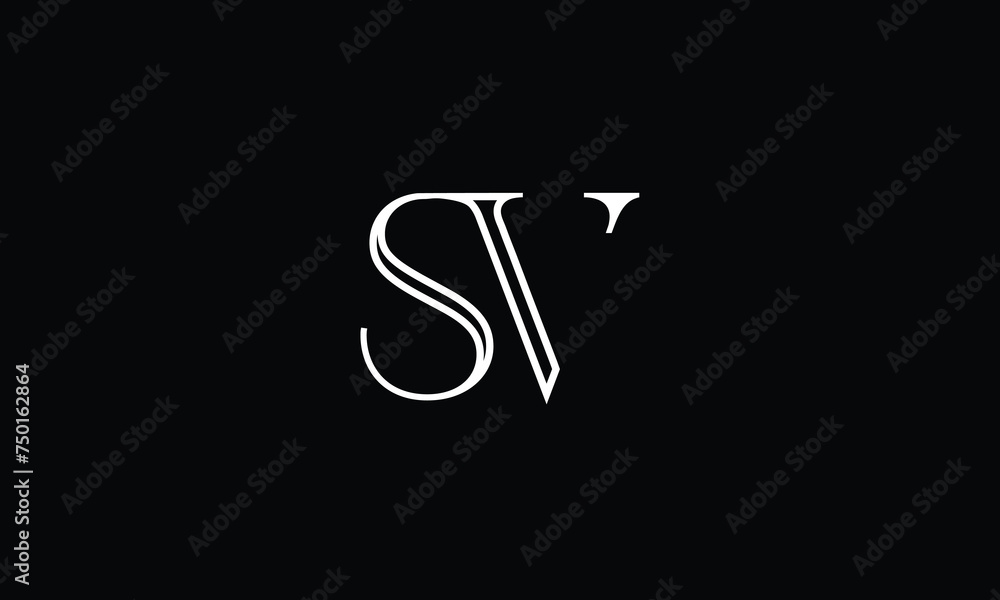 SV, VS, S, V, Abstract Letters Logo monogram SV, VS, S, V, Abstract Letters Logo monogram