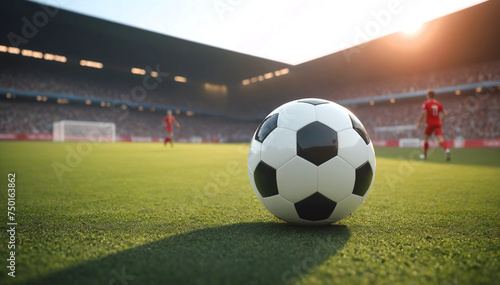 soccer ball in stadium © bmf-foto.de