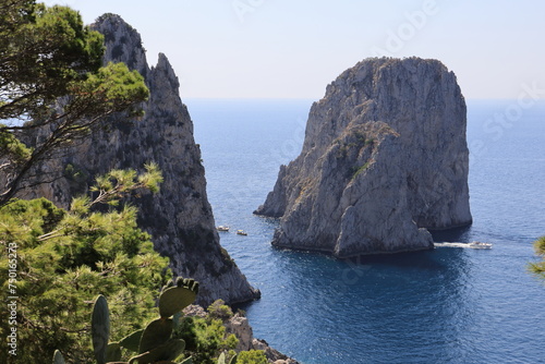 Faraglioni cliffs in Capri island