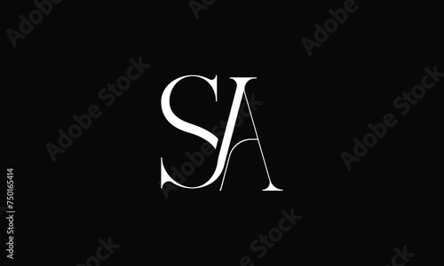 SA, AS, S, A, Abstract Letters Logo Monogram
