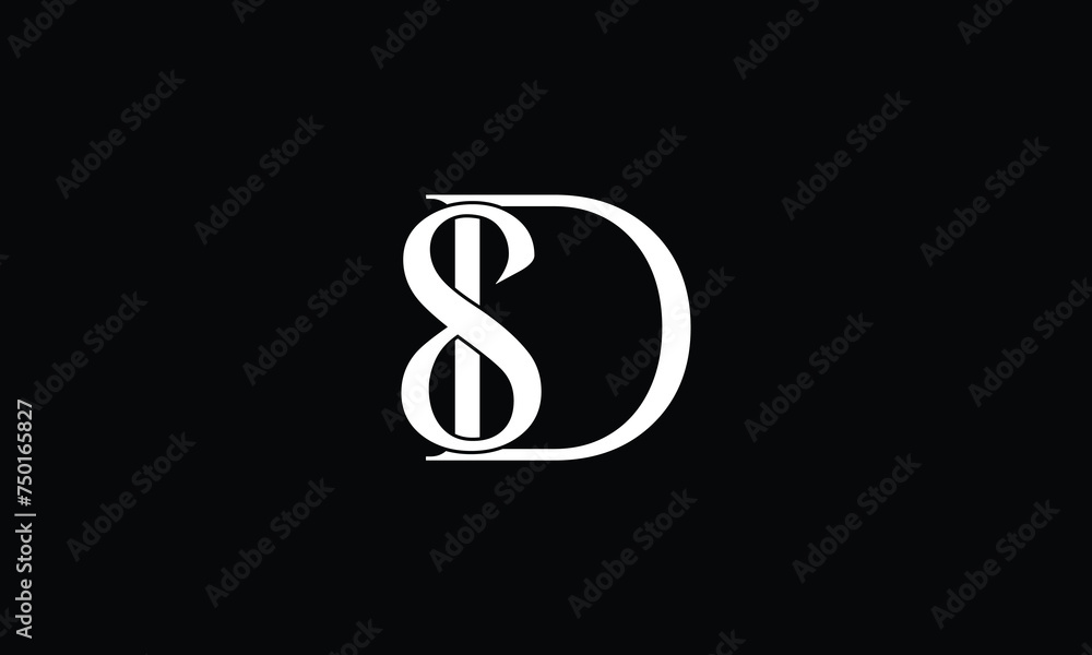 Fototapeta premium SD, DS, S, D, Abstract Letters Logo Monogram