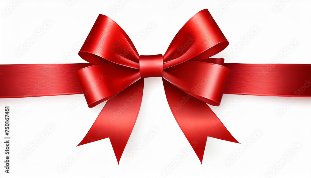 red ribbon on isolated white bacground red ribbon on isolated white bacground