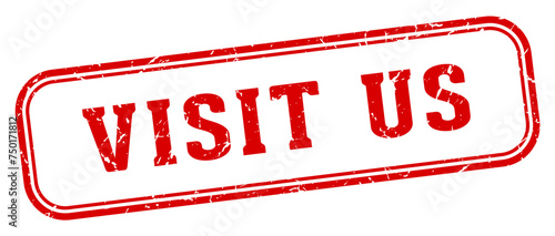visit us stamp. visit us rectangular stamp on white background