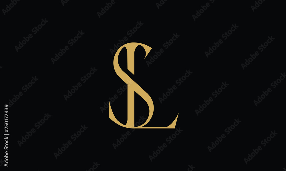 Obraz premium SL, LS, S, L, Abstract Letters Logo Monogram