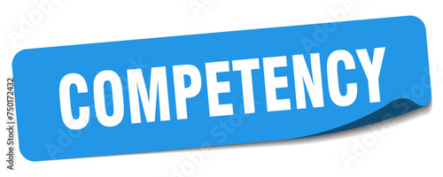 competency sticker. competency label