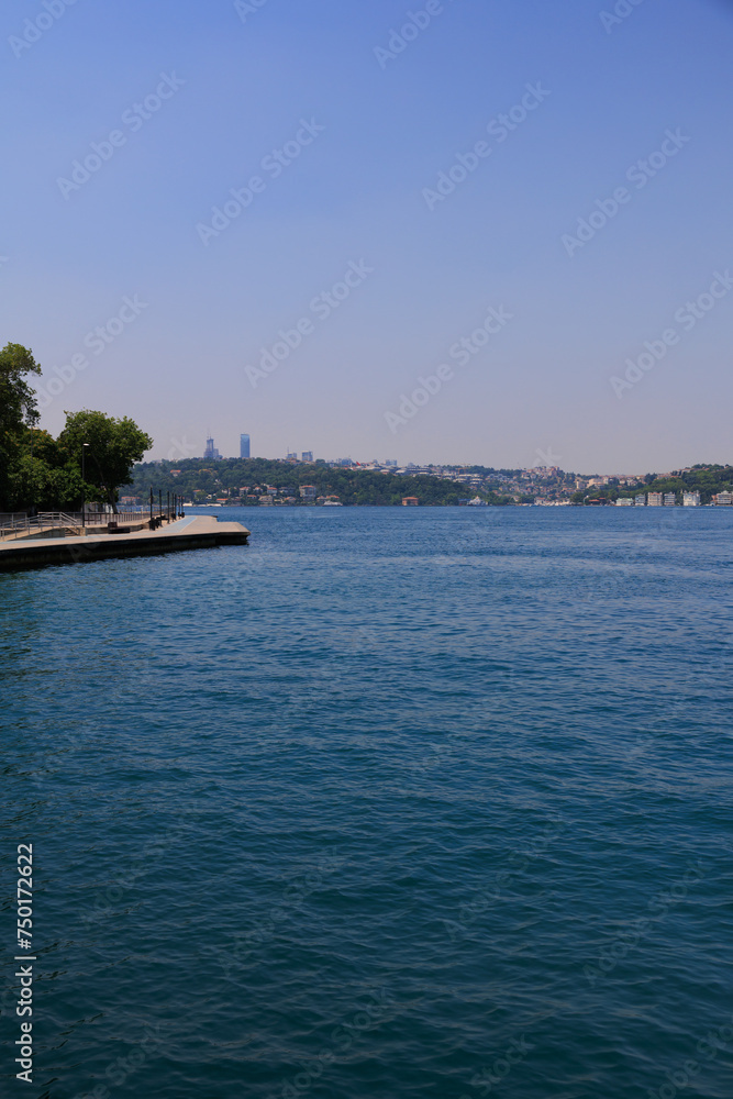 Cityscape View from the water to buildings in the city of Istanbul Cityscape View from the water to buildings in the city of Istanbul
