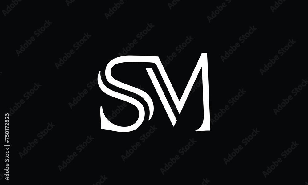 SM, MS, S, M, Abstract Letters Logo Monogram SM, MS, S, M, Abstract Letters Logo Monogram