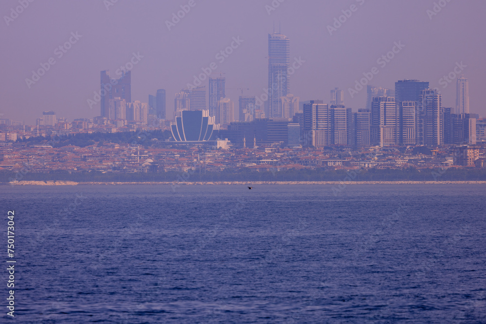 Cityscape View from the water to buildings in the city of Istanbul Cityscape View from the water to buildings in the city of Istanbul