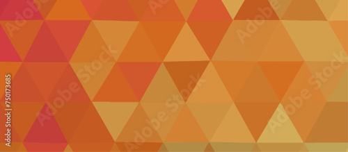 Abstract orange seamless geometric low polygon pattern .geometric wall tile polygonal pattern design .abstract small mosaic tringles vector illustration ,business design template .
