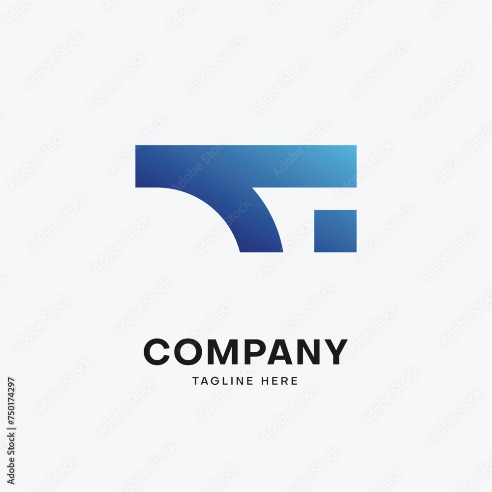 minimalist gradient logo template