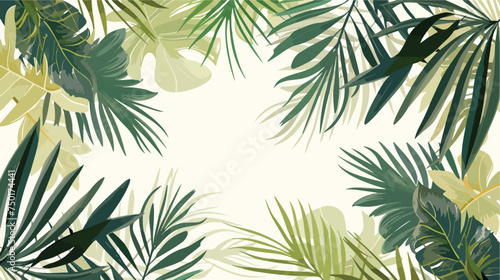Abstract tropical foliage background in pastel olive