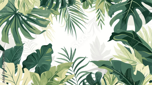 Abstract tropical foliage background in pastel olive