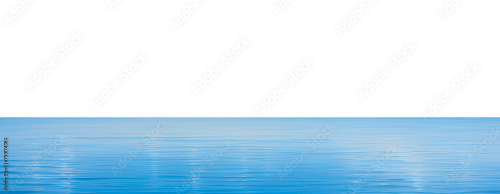 Sea surface on transparent background Sea surface on transparent background