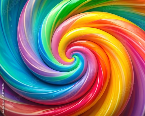 Colorful Candy Swirl Abstract Background