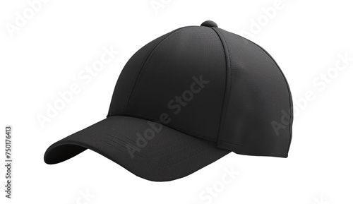 black baseball cap on a pristine background