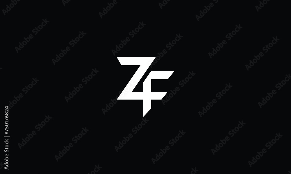 ZF, FZ, Z, F, Abstract Letters Logo Monogram ZF, FZ, Z, F, Abstract Letters Logo Monogram