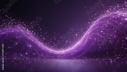 Abstract background with purple and silver particle and purple shiny star dust, Christmas feeling, Holiday concept. Violet texture, sparkle postcard. Generative AI 