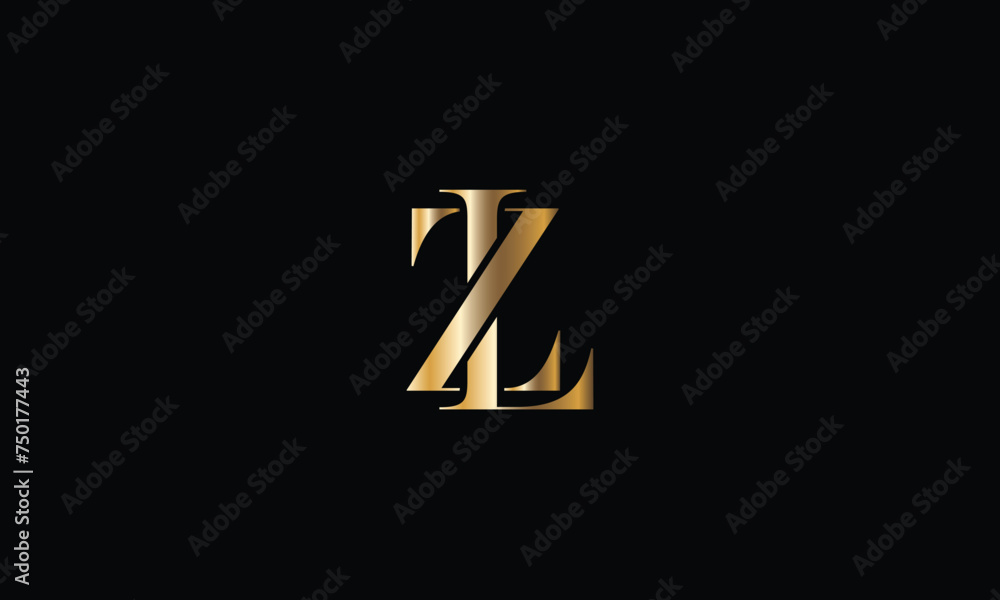 ZL, LZ,Z , L, Abstract Letters Logo Monogram - obrazy, fototapety, plakaty 