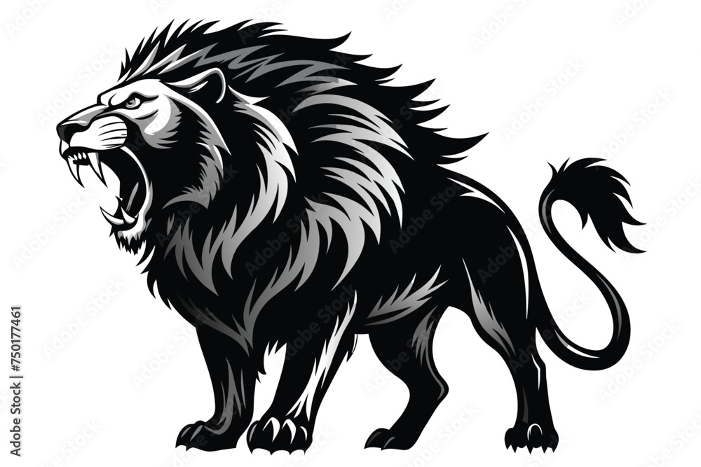 A Lion Vector Illustration Design