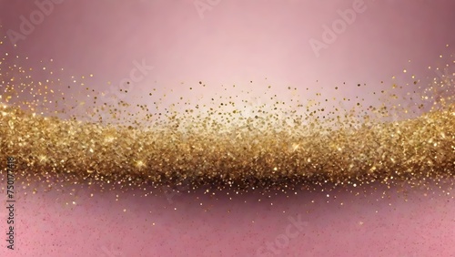 Glitter gold particles stage and light shine abstract background. Flickering particles with bokeh effect. gold glow particle abstract bokeh background.	
