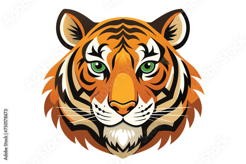 A Tiger Head Vector Illustration Design