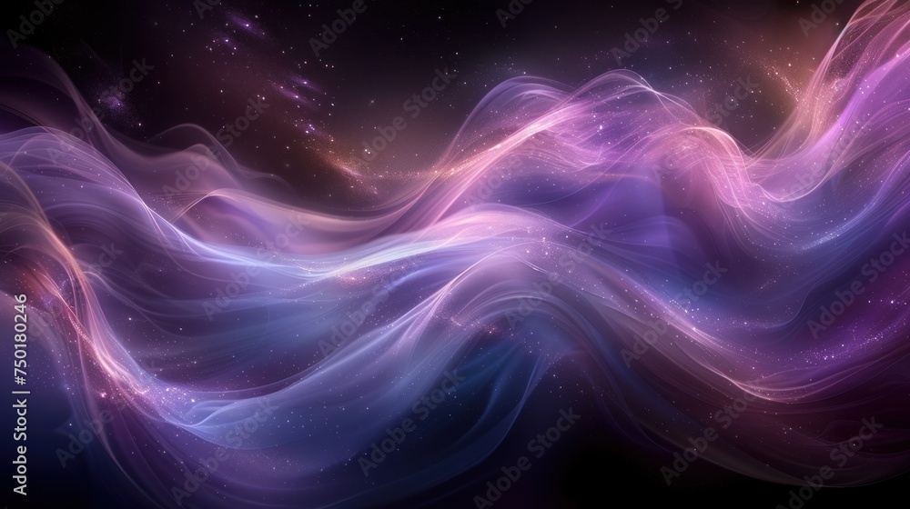 a computer generated image of a purple and blue wave with stars in the background and a black sky with white stars in the middle of the top right side of the image. a computer generated image of a purple and blue wave with stars in the background and a black sky with white stars in the middle of the top right side of the image.