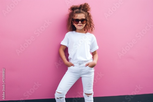 African american child wearing white t-shirt