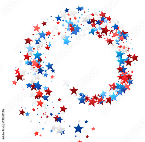 Patriotic abstract background of Stars