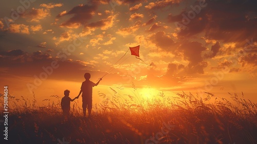 Kids Standing on Grass Field