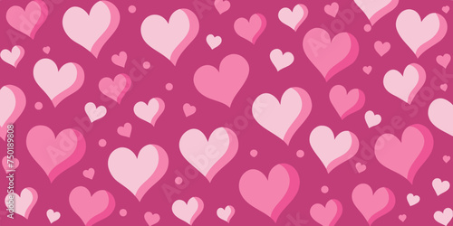 Pink Background with Hearts for Wallpaper