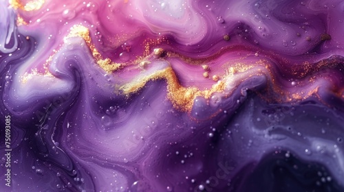  a close up of a purple and gold marbled surface with drops of water on the top and bottom of the image and the bottom part of the image of the image.