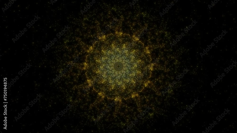 Abstract spiral flower shape particle background animation, concepts, idea, 4k Abstract spiral flower shape particle background animation, concepts, idea, 4k