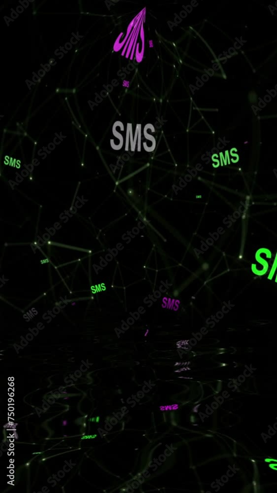 SMS text reflecting in water vertical video SMS text reflecting in water vertical video
