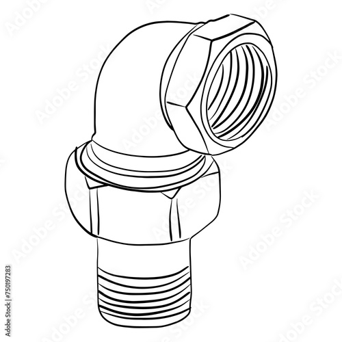 12 Corner union - Use for valves