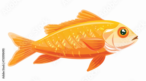 Fish icon isolated on white background cartoon vecto
