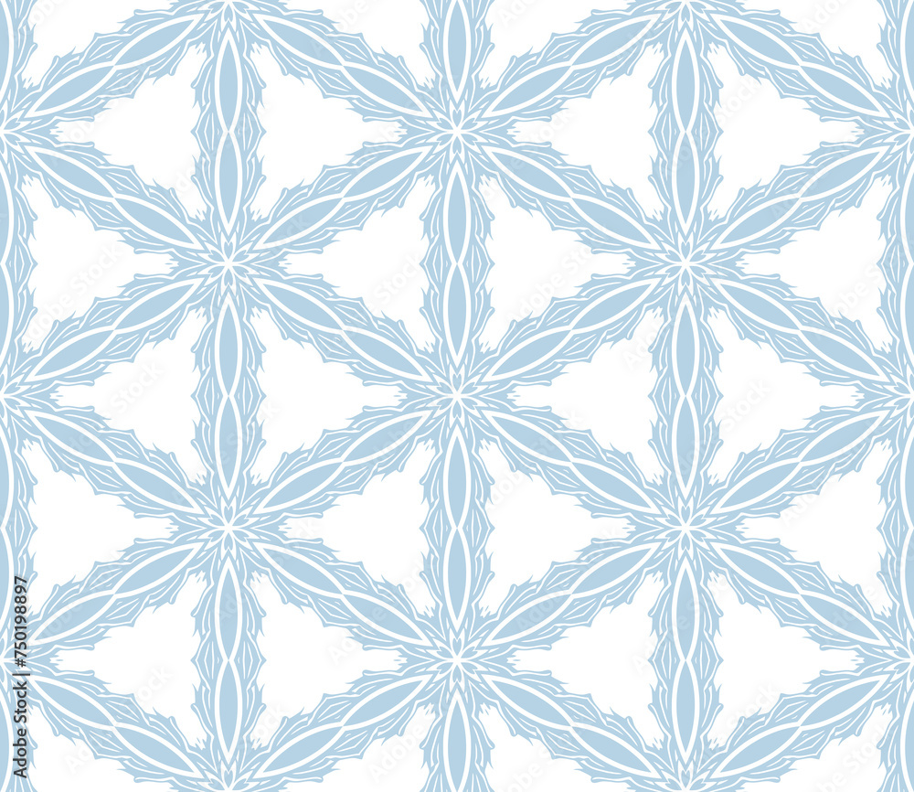 Blue and white patterned surface with geometric shapes Blue and white patterned surface with geometric shapes