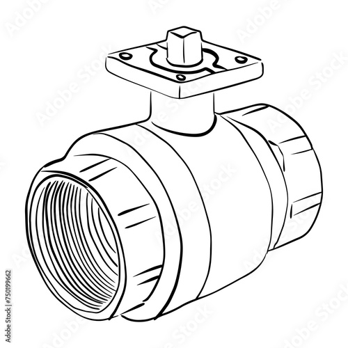 Brass Ball Valve with Peak Flange