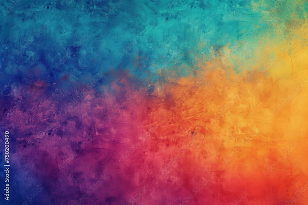 Obraz premium Colorful abstract watercolor background blending from blue to red