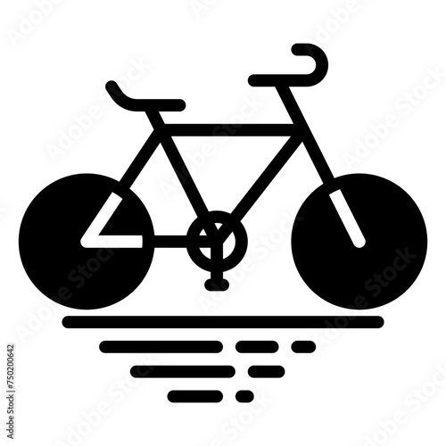 Bike icon, glyph icon style