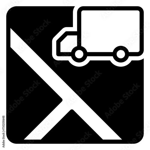 Truck icon, glyph icon style