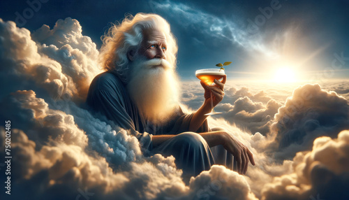 life after death, jolly old man in heaven photo