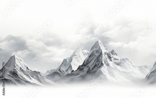snowy mountains  view landscape  Nature concept  vacation lifestyle  challenges concept  Beautiful snowy hills