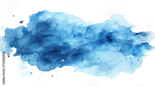 Vivid blue splashes and strokes create an abstract watercolor texture reminiscent of ocean waves or sky © Daniel